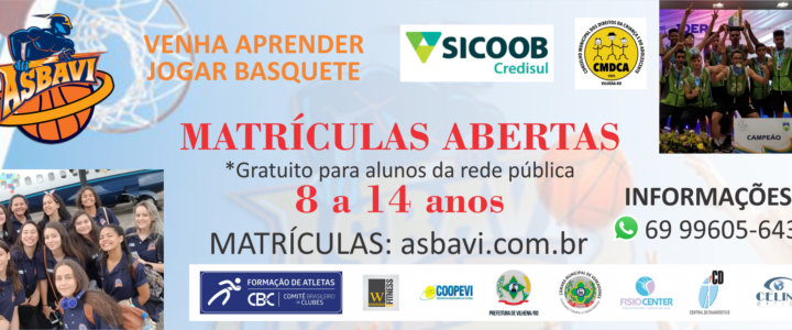 ATENÇÃO!!! Venha aprender a jogar basquete – MATRÍCULAS ABERTAS