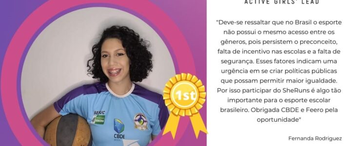 Atleta FERNANDA RODRIGUES da esquipe SUB-17 da ASBAVI de Vilhena foi vencedora de concurso de redação realizado pela FEERO, e participará de evento na Bélgica